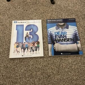 Broadway Musical Vocal Selection Books for Dear Evan Hansen and 13! the Musical.
